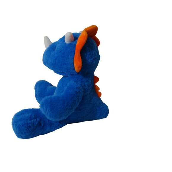 Homerbest Blue Orange Triceratops Dinosaur Plush Toy Stuffed Animal For All Ages - Picture 3 of 7